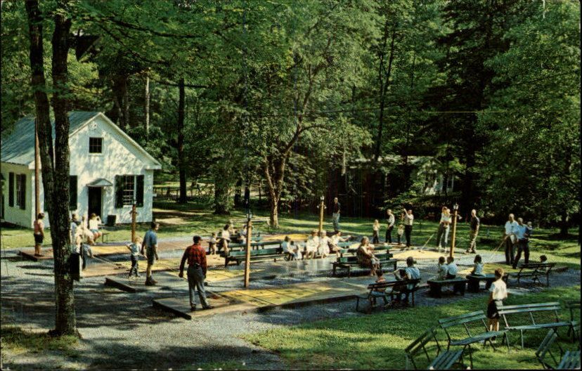 Capon Springs WV Shuffleboard Game Sport Postcard