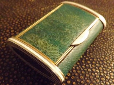   Solid Silver Gilt Enamel Vesta Case Form of Snuff Box Callow