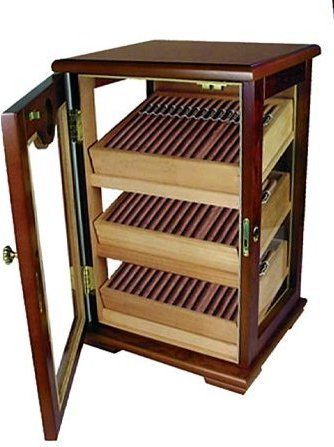 The Cambria 150 Desktop Display w Angled Display Shelves 150ct Cigar 