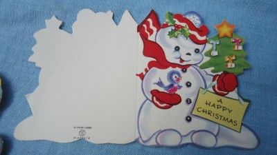   Childrens Christmas Cards A Meri Card Santa Cat Dog Kids