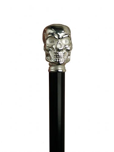 Harvy Black 36 Shaft Metal Skull Walking Stick Cane