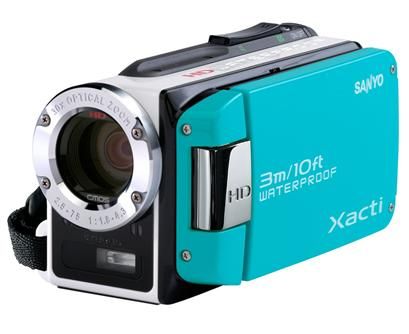 New Sanyo Xacti VPC WH1 Waterproof Camcorder Blue 30x