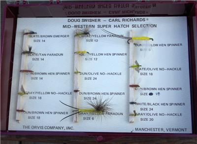   Richards Mid Western Super Hatch Fly Fishing Display Mint