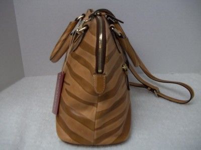 Dooney and Bourke Natural Leather Satchel In RARE Zebra Print