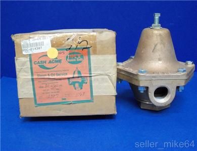 CASH ACME 1 TYPE B PRESSURE REDUCING AND REGULATING VALVE, NEW