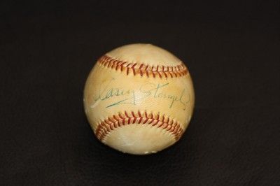 Signed Casey Stengel Baseball RARE JSA