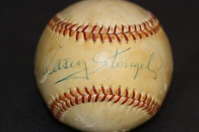 Signed Casey Stengel Baseball RARE JSA