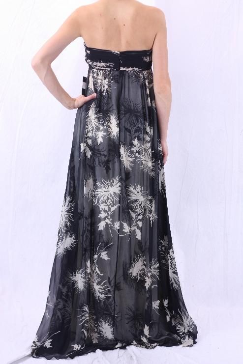   Black Label Silk Empire Waist Strapless Celinda Gown E1001D18