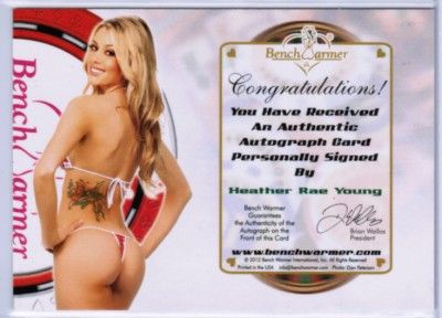 Lot of 6 Cassandra Heather Rae Holley 2012 Benchwarmer Auto Signature 