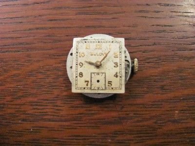 VINTAGE BULOVA MENS WRIST WATCH STEPPED DECO CASE