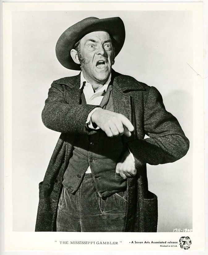 Photo~John McIntire~The Mississippi Gambler (1953) western movie