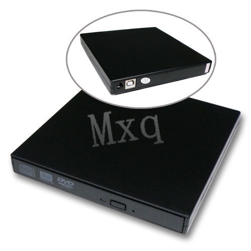 New USB 2 0 External 8x DVD 24x CD ROM R RW Drive Burner for Netbook 