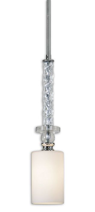   Pendant Light Nickel & Glass Shade Chandelier Lighting Fixture Lamp