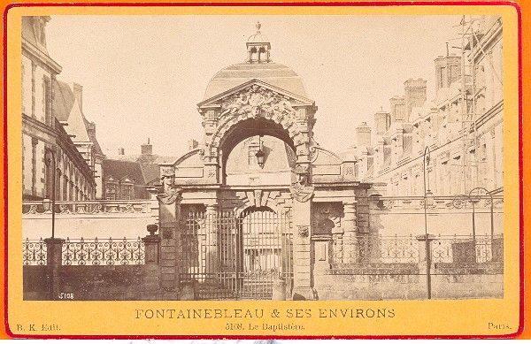 Fontainebleau Baptistere Old Albumen Photo CC 1880