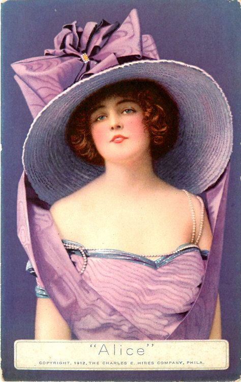 Advertising Vintage Postcard 1912 Hires Rootbeer Alice