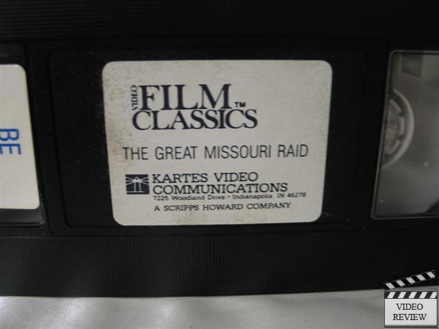 Great Missouri RAID The VHS Wendell Corey Ward Bond