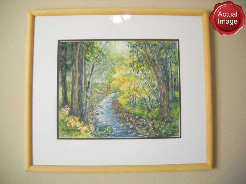   Watercolor Painting Titled Stream Signed by Beulah Chertoff