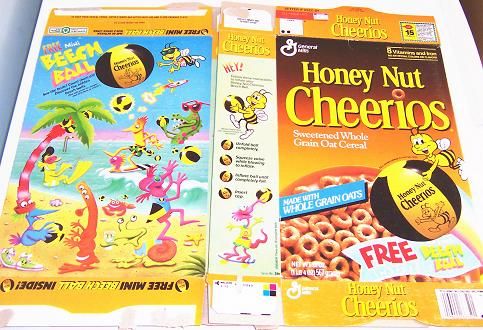 This is for one 1992 Honey Nut Cheerios Cereal Box. Box is flattened 