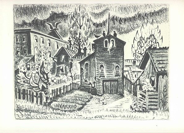 CHARLES BURCHFIELD print BACKYARDS IN SPRING