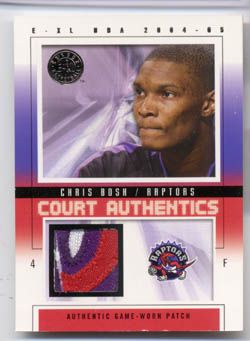 Chris Bosh 2004 05 E XL Court Authentics 4clr Patch 70