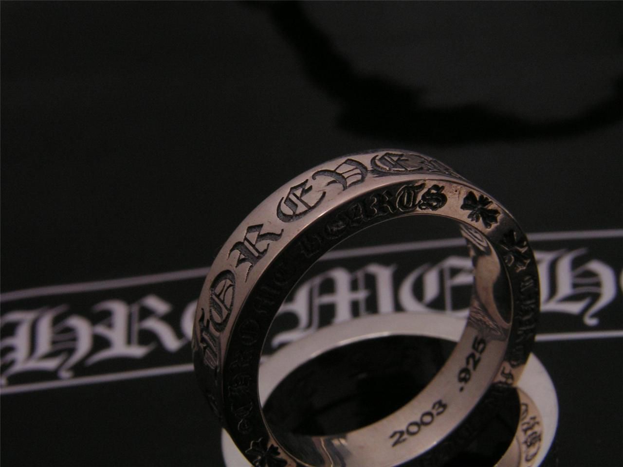 chrome hearts ring size 10 comes with leather dust bag
