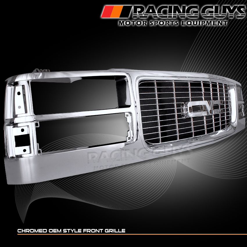 94 99 GMC Yukon Suburban 1500 Chrome Style Front Bumper Grille SL Sle