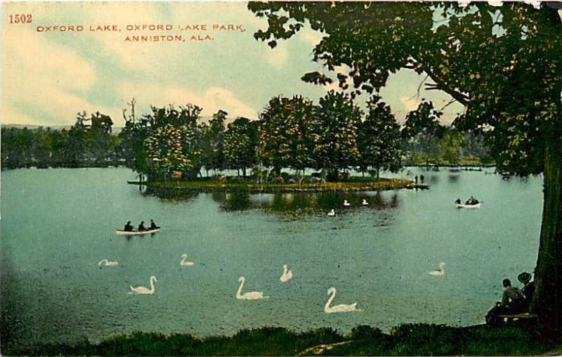 Alabama Al Anniston Oxford Lake Oxford Lake Park Early Postcard