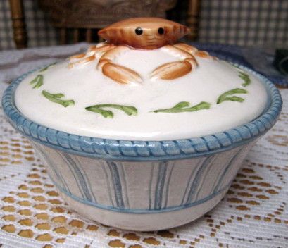  NEW SEABOARD FISH CLAM CHOWDER BOWLS WITH LIDS & CRAB HANDLES