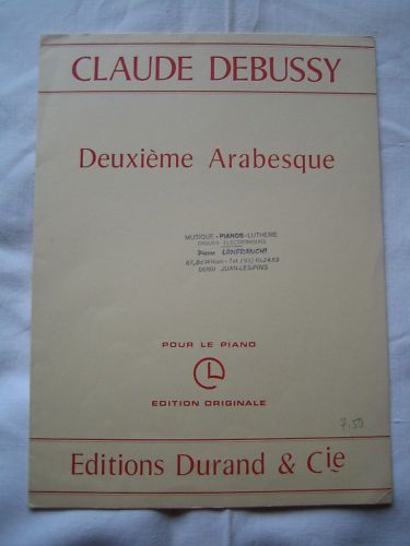 Claude Debussy Deuxieme Arabesque Sheet Music