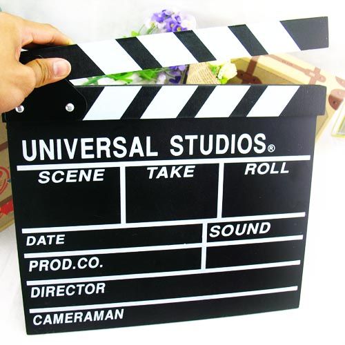 Black Clapper Board Directors TV Film Slate Movie Cut