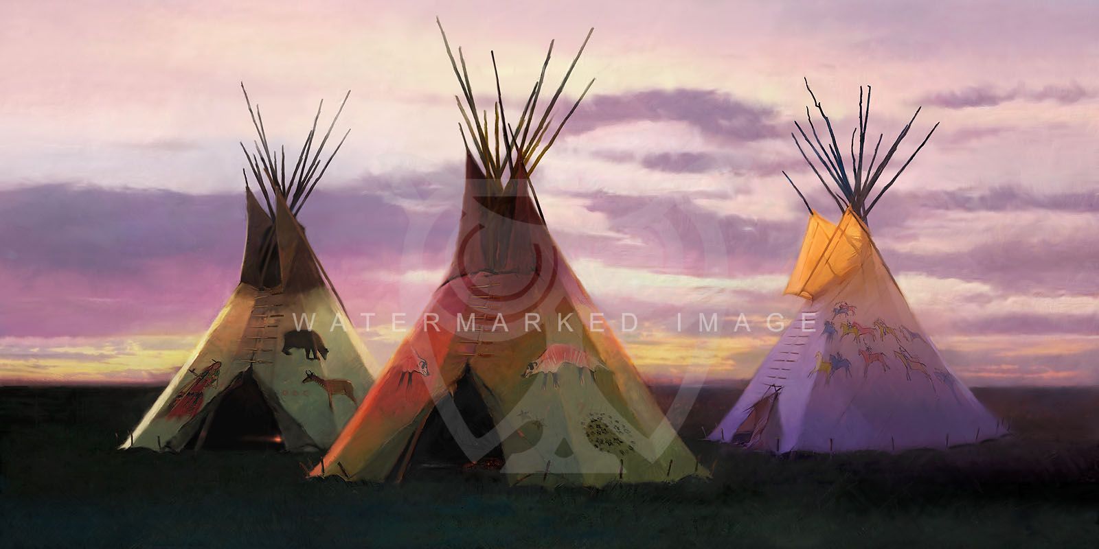 Tom Gilleon Triage Tipi Tee Pee Giclee Canvas 10 50