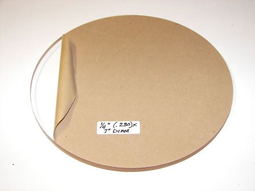  Plastic Plexiglass Round Sheet   1/4 x 7 Circle   Clear