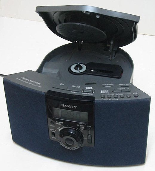 Sony ICF CD823 Alarm Clock Am FM Radio CD Player Perfect Mint