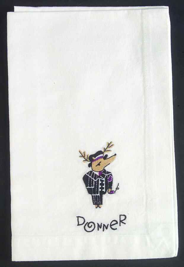  barn pattern reindeer piece embroidered donner cloth napkin size 20 1