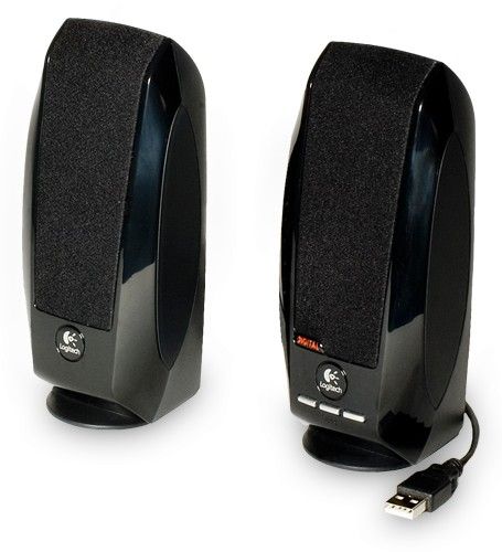 Logitech 2 Piece Laptop Speakers Z105 USB Powered Plug Play Connection