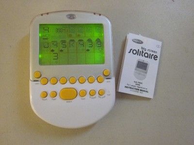 Radica Big Screen Solitaire Handheld Game Back Lite Undo 2010 Klondike