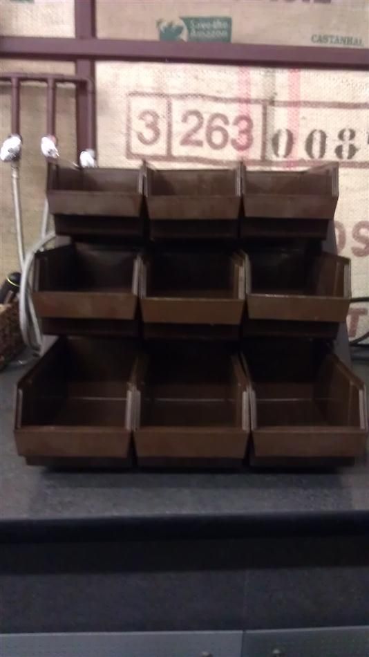 Cambro Coffee Condiment Holder 9 Compartments Bins 3 Tiers