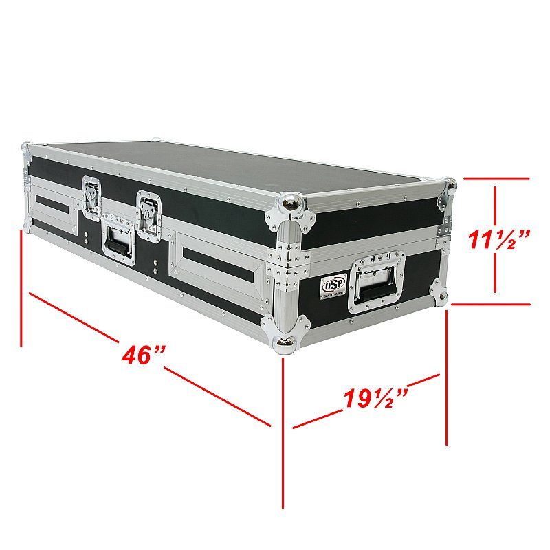 DJ Coffin Case w Sliding Laptop Shelf Pro Mixer ATA