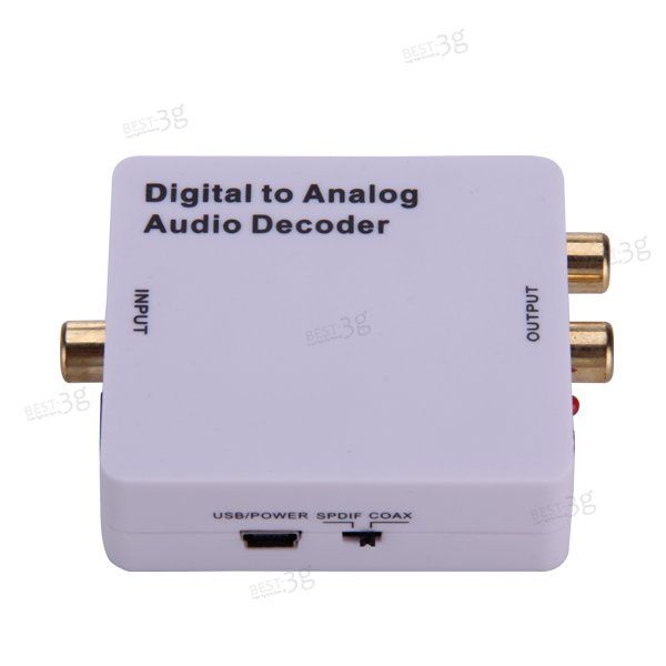 Digital SPDIF Coaxial to Analog RCA 3 5mm Jack Audio Decoder Converter