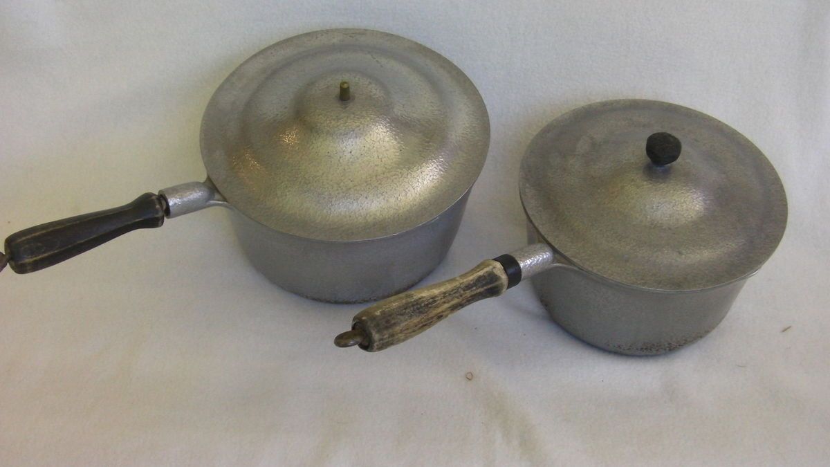 MCM set of 4 Club Aluminum pots and lids - antiques - by owner