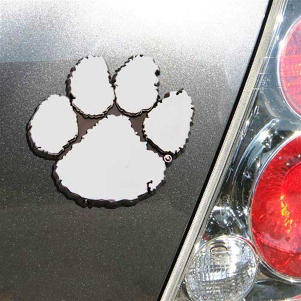 Clemson Tigers Chrome Auto Emblem Decal Football