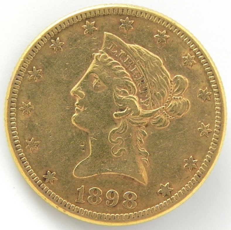 1898 $10 United States Liberty Eagle Gold Coin