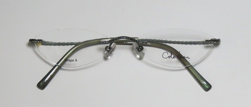 New Cole Haan 905 Green Rimless Designer Eyeglasses Glasses Frames