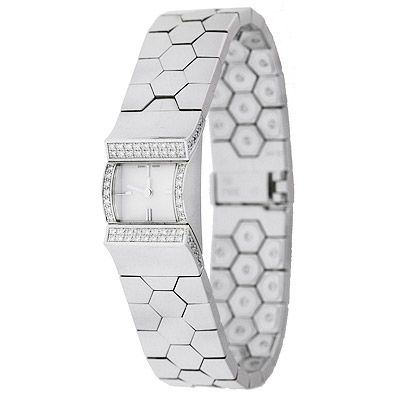 Van Cleef Arpels Ladys Diamond Wristwatch 18K White Gold