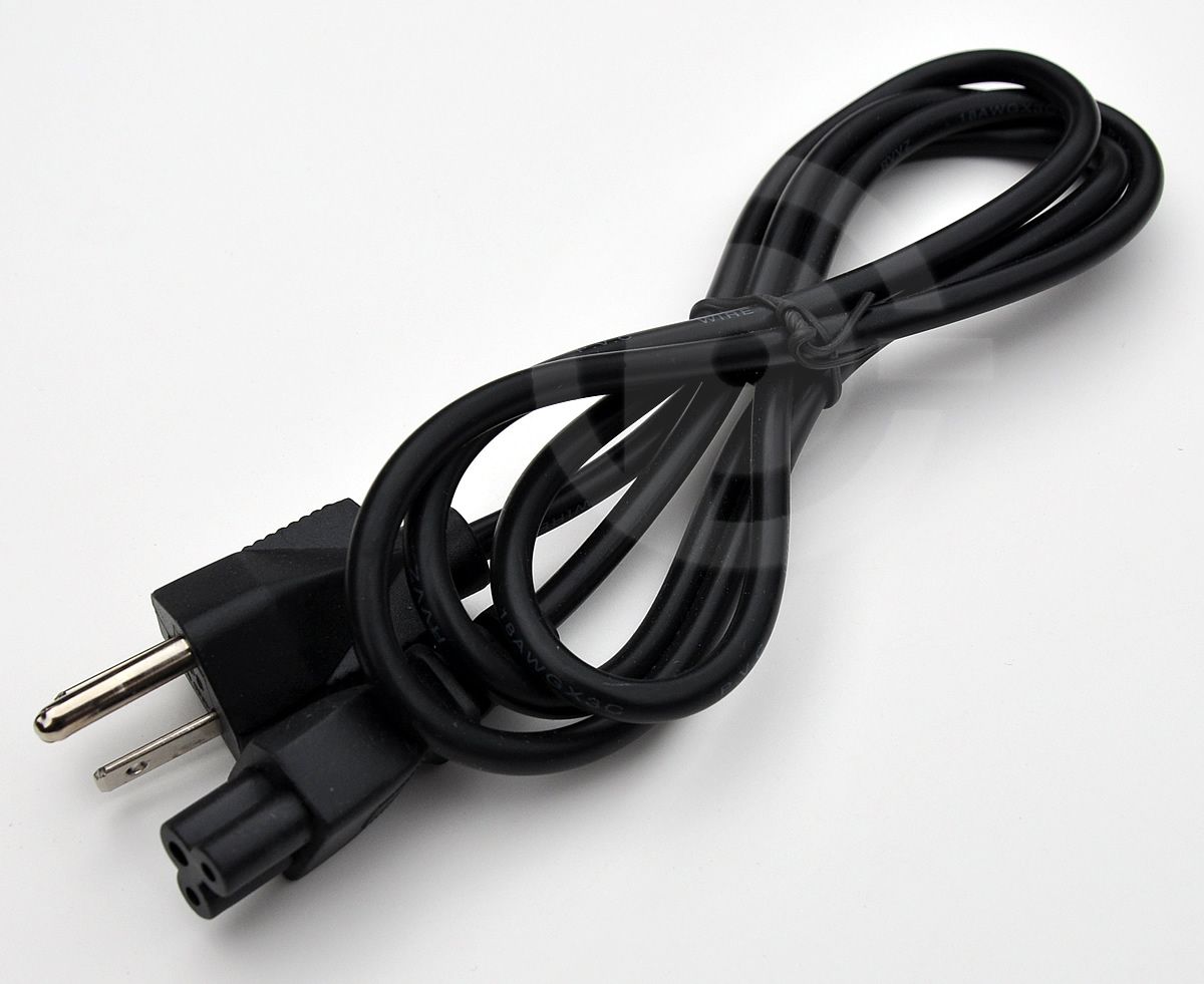 US 3 Prong Laptop Adapter AC Power Cord Cable Lead 3pin