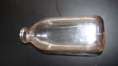  Antique Collectible CLEAR GLASS MILK DAIRY BOTTLE CLOUSE SNIDER