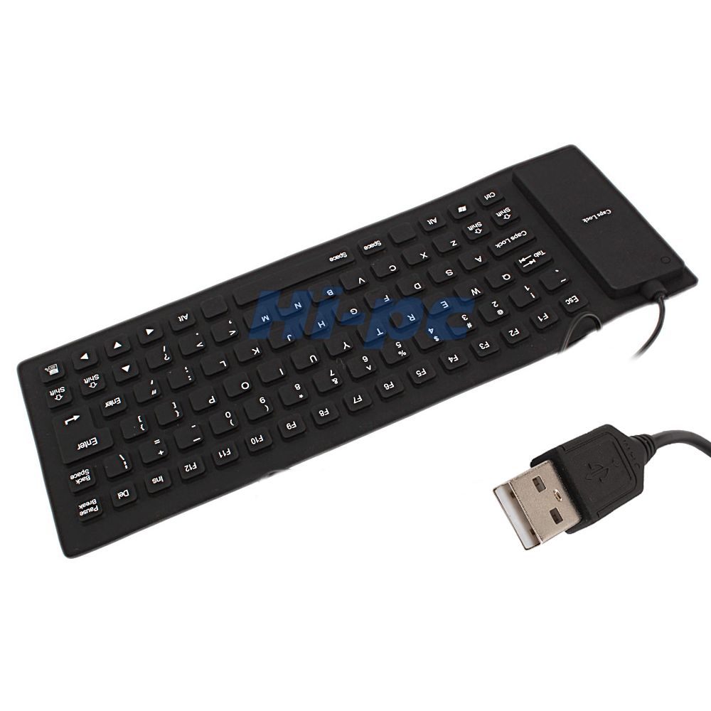 USB 2 0 Silicone Roll Up Foldable PC Computer Keyboard