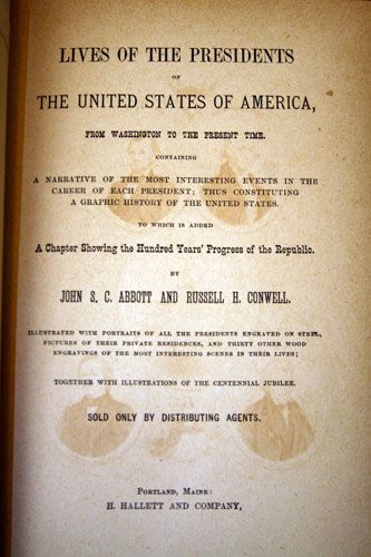  Presidents of United States C 1881 John Abbott Russell Conwell