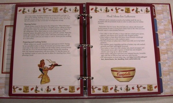 Campbells Sharing My Family Traditions Recipe Keepsake Binder **NEW