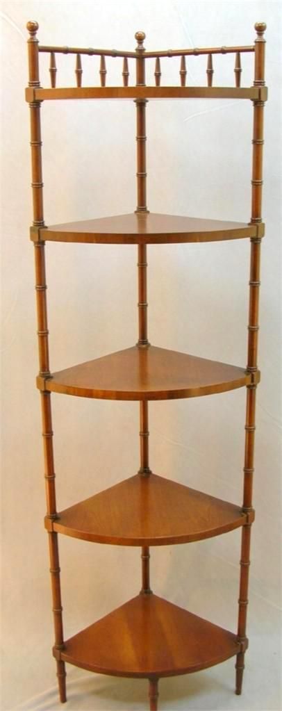  Solid Hardwood Corner Shelf Etagere by Heckman Furniture Co